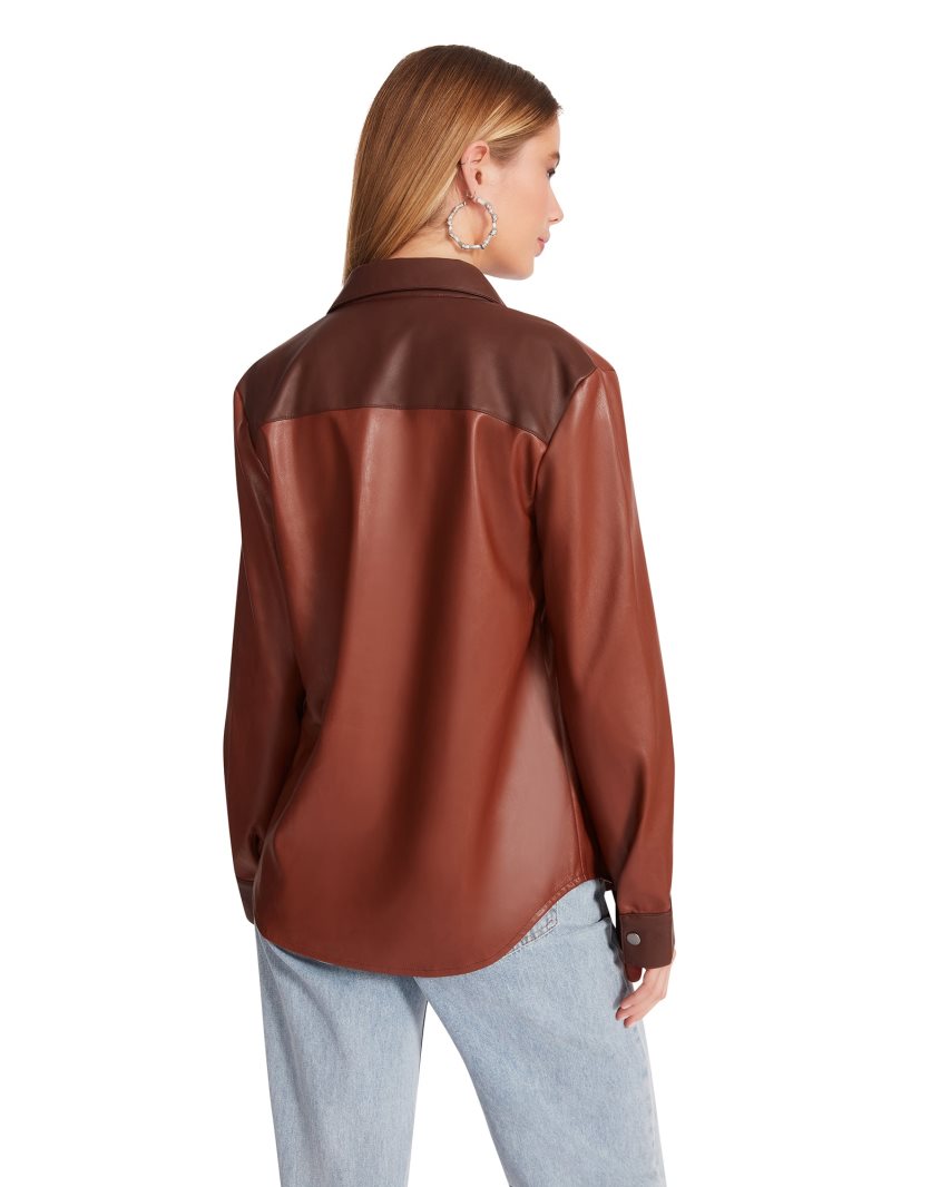 Chaquetas Camiseras Steve Madden Sam Mujer Marrones | ES SH6293